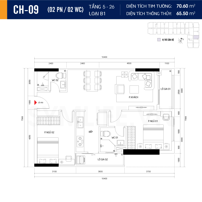Mặt bằng dự án symlife 24 can ho CH 09 2PN 2WC 5 26